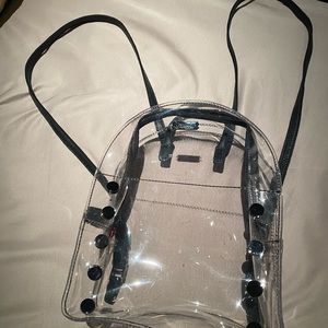 Hammitt Clear TPU Backpack w/gunmetal studs